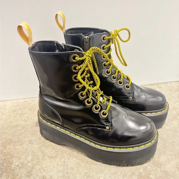 Vegan Jadon Max Platform Dr Martens Boots - Picture 1 of 6